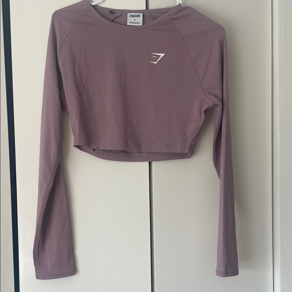 Gymshark Women's Purple Long Sleeve Crop Top
